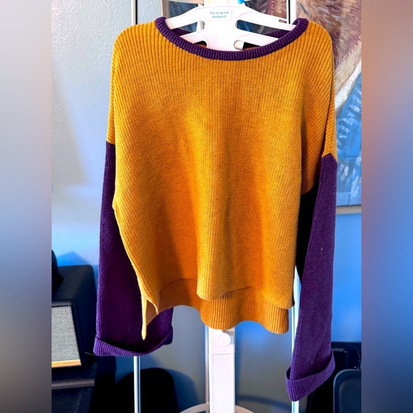 TAO-1966 Kids’ Color-Block Sweater with Cashmere and Silk - Picture 1 of 5